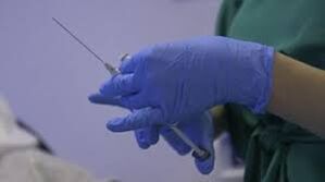 squirt in the hands of a doctor